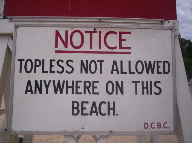 Topless Sign